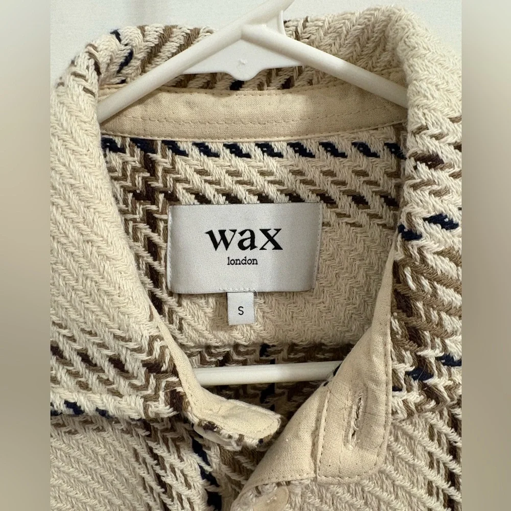 Wax London Whiting Overshirt Ecru Beige - Picture 6 of 9